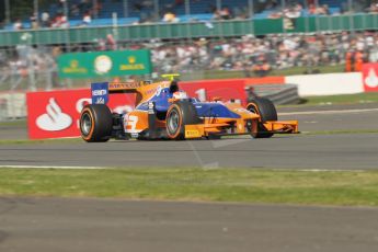 World © Octane Photographic Ltd. GP2 British GP, Silverstone, Sunday 30th June 2013. Race 2 winner Jon Lancaster - Hilmer Motorsport. Digital Ref : 0732lw1d1863