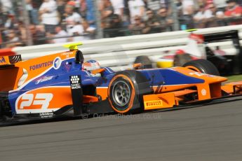 World © Octane Photographic Ltd. GP2 British GP, Silverstone, Sunday 30th June 2013. Race 2 winner Jon Lancaster - Hilmer Motorsport. Digital Ref : 0732lw1d1867