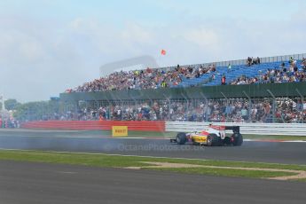 World © Octane Photographic Ltd. GP2 British GP, Silverstone, Sunday 30th June 2013. Race 2 Daniel Abt – ART Grand Prix spins. Digital Ref : 0732lw1d1969