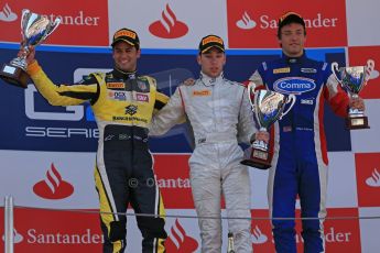 World © Octane Photographic Ltd. GP2 Spanish GP, Circuit de Catalunya, Saturday 11th May 2013. Race 1. Robin Frijns - Hilmer motorsport and Felipe Nasr and Jolyon Palmer - Carlin. Digital Ref : 0666cb1d1757