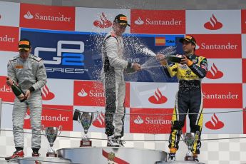 World © Octane Photographic Ltd. GP2 Spanish GP, Circuit de Catalunya, Sunday 12th May 2013. GP2 Race 2. Stefano Coletti – Rapax and Felipe Nasr - Carlin. Digital Ref : 0670cb1d2355