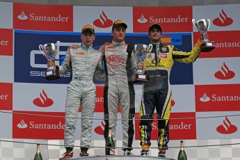 World © Octane Photographic Ltd. GP2 Spanish GP, Circuit de Catalunya, Sunday 12th May 2013. GP2 Race 2. Stefano Coletti – Rapax, Robin Frijns - Hilmer Motorsport and Felipe Nasr - Carlin. Digital Ref : 0670cb1d2399