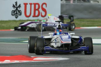 World © Octane Photographic Ltd. GP3 Qualifying - Saturday 11th May 2013 Dallara GP3/13 - Circuit de Catalunya. Koiranen GP – Kevin Korjus and Status Grand Prix – Adderly Fong. Digital ref : 0669cb1d0339