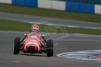 World © Octane Photographic Ltd. Donington Park 80th Anniversary Meeting (March 1933 – March 2013). HSCC/FJHRA Historic Formula Junior Championship – Race A Front Engine, morning practice and qualifying. Crispian Besley – Elva 100. Digital Ref : 0598lw1d5194