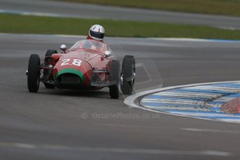World © Octane Photographic Ltd. Donington Park 80th Anniversary Meeting (March 1933 – March 2013). HSCC/FJHRA Historic Formula Junior Championship – Race A Front Engine, morning practice and qualifying. Michael Ashley-Brown – Volpini-Fiat Monoposto. Digital Ref : 0598lw1d5226