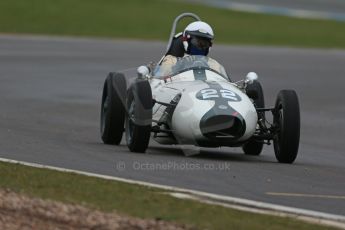World © Octane Photographic Ltd. Donington Park 80th Anniversary Meeting (March 1933 – March 2013). HSCC/FJHRA Historic Formula Junior Championship – Race A Front Engine, morning practice and qualifying. Anthony Smith – Elva 100. Digital Ref : 0598lw1d5233