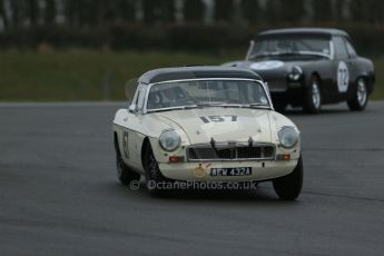 World © Octane Photographic Ltd. Donington Park 80th Anniversary Meeting (March 1933 – March 2013). HSCC Historic Road Sports Championship supported by Witchampton Garage (Inc. Class B2 Guards Trophy), morning practice and qualifying. David Beresford – MGB. Digital Ref : 0599lw1d5302