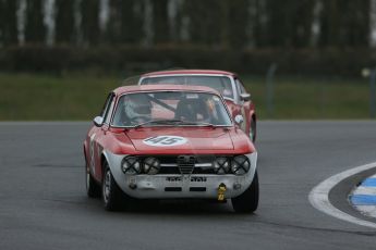 World © Octane Photographic Ltd. Donington Park 80th Anniversary Meeting (March 1933 – March 2013). HSCC Historic Road Sports Championship supported by Witchampton Garage (Inc. Class B2 Guards Trophy), morning practice and qualifying. Johan Denekamp – Alfa Romeo GTV. Digital Ref : 0599lw1d5308