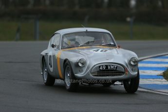 World © Octane Photographic Ltd. Donington Park 80th Anniversary Meeting (March 1933 – March 2013). HSCC Historic Road Sports Championship supported by Witchampton Garage (Inc. Class B2 Guards Trophy), morning practice and qualifying. Samuel Thomas – AC Aceca. Digital Ref : 0599lw1d5313