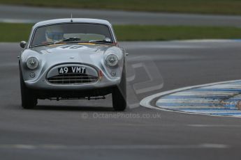 World © Octane Photographic Ltd. Donington Park 80th Anniversary Meeting (March 1933 – March 2013). HSCC Historic Road Sports Championship supported by Witchampton Garage (Inc. Class B2 Guards Trophy), morning practice and qualifying. Samuel Thomas – AC Aceca. Digital Ref : 0599lw1d5389