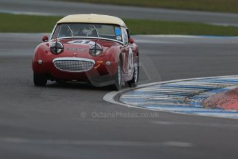 World © Octane Photographic Ltd. Donington Park 80th Anniversary Meeting (March 1933 – March 2013). HSCC Historic Road Sports Championship supported by Witchampton Garage (Inc. Class B2 Guards Trophy), morning practice and qualifying. Peter Chappell – Austin Healey Sprite Mk1. Digital Ref : 0599lw1d5415