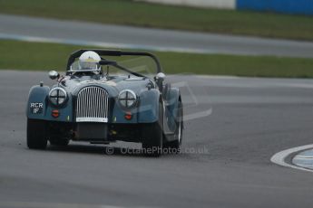 World © Octane Photographic Ltd. Donington Park 80th Anniversary Meeting (March 1933 – March 2013). HSCC Historic Road Sports Championship supported by Witchampton Garage (Inc. Class B2 Guards Trophy), morning practice and qualifying. Roddie Feilden – Morgan Plus 8. Digital Ref : 0599lw1d5475