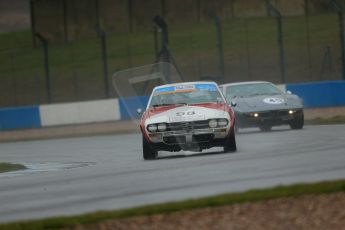 World © Octane Photographic Ltd. Donington Park 80th Anniversary Meeting (March 1933 – March 2013). HSCC 70s Road Sport Championship (Inc. Class B2 Guards Trophy). Bob Trotter – Alfa Romeo 2000 GTV and Graham Burgess – Maserati Bora. Digital Ref : 0590lw1d6107