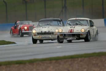 World © Octane Photographic Ltd. Donington Park 80th Anniversary Meeting (March 1933 – March 2013). HSCC 70s Road Sport Championship (Inc. Class B2 Guards Trophy). Luke Clake-Bagnall – Triumph GT6 and David Beresford – MGB. Digital Ref : 0590lw1d6183