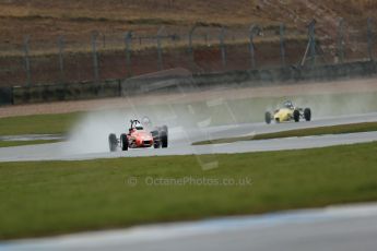 World © Octane Photographic Ltd. Donington Park 80th Anniversary Meeting (March 1933 – March 2013). HSCC Historic Formula Ford Championship in association with Avon Tyres. Benn Simms – JMR 7 Jomo and Josh West – Merlyn Mk20A. Digital Ref : 0591lw1d6311