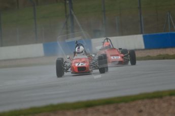 World © Octane Photographic Ltd. Donington Park 80th Anniversary Meeting (March 1933 – March 2013). HSCC Historic Formula Ford Championship in association with Avon Tyres. Alistair Littlewood – Merlyn Mk20A and Andrew Ames – Jamun T3. Digital Ref : 0591lw1d6336