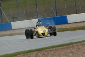 World © Octane Photographic Ltd. Donington Park 80th Anniversary Meeting (March 1933 – March 2013). HSCC Historic Formula Ford Championship in association with Avon Tyres. Josh West – Merlyn Mk20A looking a bit mud spattered. Digital Ref : 0591lw1d6405