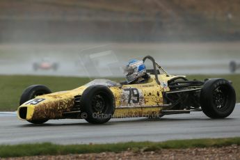 World © Octane Photographic Ltd. Donington Park 80th Anniversary Meeting (March 1933 – March 2013). HSCC Historic Formula Ford Championship in association with Avon Tyres. Josh West – Merlyn Mk20A looking a bit mud spattered. Digital Ref : 0591lw1d6413