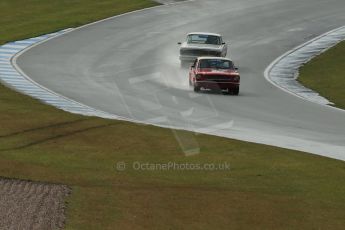 World © Octane Photographic Ltd. Donington Park 80th Anniversary Meeting (March 1933 – March 2013). HSCC/HRSR ByBx Historic Touring Car Championship. Richard Dutton – Ford Mustang and Mark Gardiner – Ford Falcon, Digital Ref : 0592lw1d6596