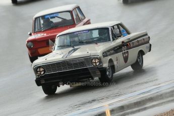 World © Octane Photographic Ltd. Donington Park 80th Anniversary Meeting (March 1933 – March 2013). HSCC/HRSR ByBx Historic Touring Car Championship. Gary Wright – Ford Falcon and Adrian Oliver – Hillman Imp. Digital Ref : 0592lw1d6610