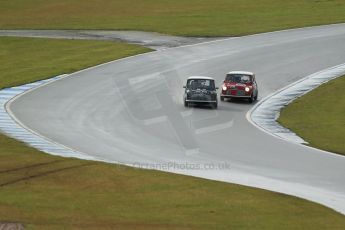 World © Octane Photographic Ltd. Donington Park 80th Anniversary Meeting (March 1933 – March 2013). HSCC/HRSR ByBx Historic Touring Car Championship. Roger Godfrey – Austin Cooper S and Pete Morgan – Austin Mini. Digital Ref : 0592lw1d6685