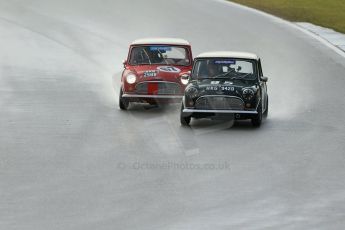 World © Octane Photographic Ltd. Donington Park 80th Anniversary Meeting (March 1933 – March 2013). HSCC/HRSR ByBx Historic Touring Car Championship. Roger Godfrey – Austin Cooper S and Pete Morgan – Austin Mini. Digital Ref : 0592lw1d6693