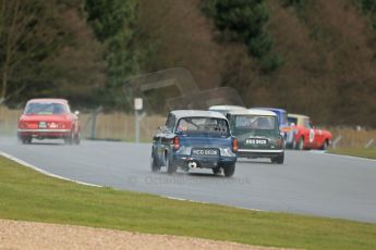 World © Octane Photographic Ltd. Donington Park 80th Anniversary Meeting (March 1933 – March 2013). HSCC/HRSR ByBx Historic Touring Car Championship. The pack head through Redgate into Hollywood. Digital Ref : 0592lw1d6735