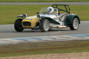 World © Octane Photographic Ltd. Donington Park 80th Anniversary Meeting (March 1933 – March 2013). HSCC Historic Road Sports Championship supported by Witchampton Garage (Inc. Class B2 Guards Trophy). Simon Haughton – Lotus 7. Digital Ref : 0594lw1d7004