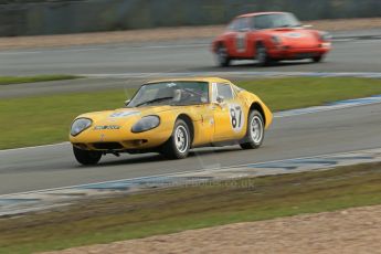 World © Octane Photographic Ltd. Donington Park 80th Anniversary Meeting (March 1933 – March 2013). HSCC Historic Road Sports Championship supported by Witchampton Garage (Inc. Class B2 Guards Trophy). Bill Smith – Marcos 160GT and John Shaw – Porsche 911. Digital Ref : 0594lw1d7008