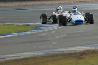 World © Octane Photographic Ltd. Donington Park 80th Anniversary Meeting (March 1933 – March 2013). HSCC Classic Racing Cars Championship, supported by the Cubicle Centre. Chris Holland – Brabham, BT21 and Steve Seaman – Brabham BT21. Digital Ref : 0595lw1d7152