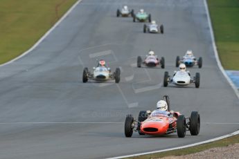 World © Octane Photographic Ltd. Donington Park 80th Anniversary Meeting (March 1933 – March 2013). HSCC/FJHRA Historic Formula Junior Championship – Race B, Rear Engine cars, Classes C-E. Mark Pangborn – Lotus 20B. Digital Ref : 0596lw1d7215