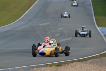 World © Octane Photographic Ltd. Donington Park 80th Anniversary Meeting (March 1933 – March 2013). HSCC/FJHRA Historic Formula Junior Championship – Race B, Rear Engine cars, Classes C-E. James Claridge Lola Mk5A and Crispian Besley – Cooper T56. . Digital Ref : 0596lw1d7234