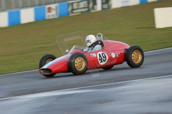 World © Octane Photographic Ltd. Donington Park 80th Anniversary Meeting (March 1933 – March 2013). HSCC/FJHRA Historic Formula Junior Championship – Race B, Rear Engine cars, Classes C-E. Mike Gregory – DeTomasso ISIS. Digital Ref : 0596lw1d7317