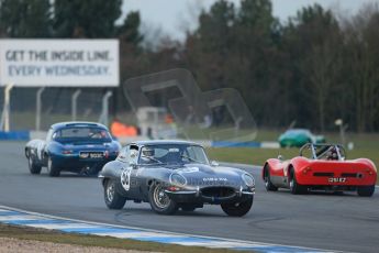 World © Octane Photographic Ltd. Donington Park 80th Anniversary Meeting (March 1933 – March 2013). HSCC Guards Trophy Car Championship supported by Dunlop Tyres. Peter Lanfranchi – Jaguar E-Type. Digital Ref : 0597lw1d7547