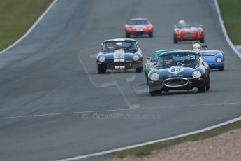 World © Octane Photographic Ltd. Donington Park 80th Anniversary Meeting (March 1933 – March 2013). HSCC Guards Trophy Car Championship supported by Dunlop Tyres. Alistair Dyson – Jaguar E-Type S1. Digital Ref :