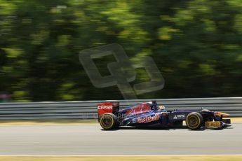 World © Octane Photographic Ltd. F1 Hungarian GP - Hungaroring. Friday 26th July 2013. F1 Practice 2. Scuderia Toro Rosso STR8 - Jean-Eric Vergne. Digital Ref : 0760lw1d0573
