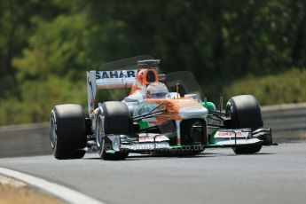 World © Octane Photographic Ltd. F1 Hungarian GP - Hungaroring. Thursday 25th July 2013. F1 Practice 2. Sahara Force India VJM06 - Paul di Resta. Digital Ref : 0760lw1d1631