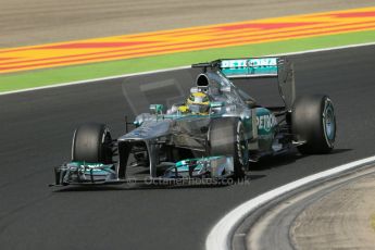 World © Octane Photographic Ltd. F1 Hungarian GP - Hungaroring. Thursday. 25th July 2013. F1 Practice 2. Mercedes AMG Petronas F1 W04 - Nico Rosberg. Digital Ref : 0760lw1d2017