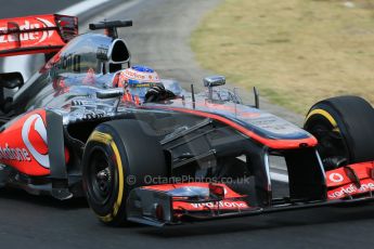 World © Octane Photographic Ltd. F1 Hungarian GP - Hungaroring. Friday 26th July 2013. F1 Practice 2. Vodafone McLaren Mercedes MP4/28 - Jenson Button. Digital Ref : 0760lw1d2133