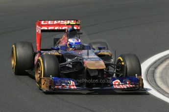 World © Octane Photographic Ltd. F1 Hungarian GP - Hungaroring. Friday 26th July 2013. F1 Practice 2. Scuderia Toro Rosso STR 8 - Daniel Ricciardo. Digital Ref : 0760lw1d2194