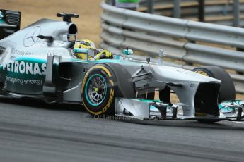 World © Octane Photographic Ltd. F1 Hungarian GP - Hungaroring. Thursday. 25th July 2013. F1 Qualifying. Mercedes AMG Petronas F1 W04 - Nico Rosberg. Digital Ref : 0764lw1d4084