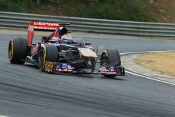 World © Octane Photographic Ltd. F1 Hungarian GP - Hungaroring. Saturday 27th July 2013. F1 Qualifying. Scuderia Toro Rosso STR8 - Jean-Eric Vergne. Digital Ref : 0764lw1d4125