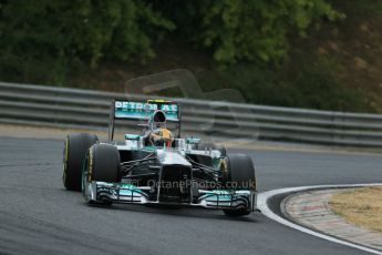 World © Octane Photographic Ltd. F1 Hungarian GP - Hungaroring. Saturday 27th July 2013. F1 Qualifying. Mercedes AMG Petronas F1 W04 – Lewis Hamilton. Digital Ref : 0764lw1d4186