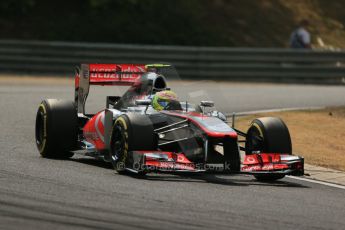 World © Octane Photographic Ltd. F1 Hungarian GP - Hungaroring. Saturday 27th July 2013. F1 Qualifying. Vodafone McLaren Mercedes MP4/28 - Sergio Perez . Digital Ref : 0764lw1d4356