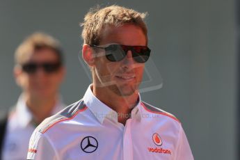 World © Octane Photographic Ltd. F1 Hungarian GP - Hungaroring, Saturday 27th July 2013 - Paddock. Vodafone McLaren Mercedes - Jenson Button. Digital Ref : 0762lw1d2890