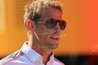 World © Octane Photographic Ltd. F1 Hungarian GP - Hungaroring, Saturday 27th July 2013 - Paddock. Vodafone McLaren Mercedes - Jenson Button. Digital Ref : 0762lw1d2899