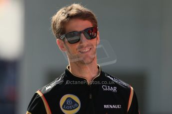 World © Octane Photographic Ltd. F1 Hungarian GP - Hungaroring, Saturday 27th July 2013 - Paddock. Lotus F1 Team - Romain Grosjean Digital Ref : 0762lw1d2955