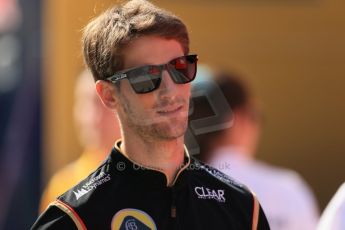 World © Octane Photographic Ltd. F1 Hungarian GP - Hungaroring, Saturday 27th July 2013 - Paddock. Lotus F1 Team - Romain Grosjean Digital Ref : 0762lw1d2963