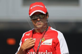 World © Octane Photographic Ltd. F1 Hungarian GP - Hungaroring, Saturday 27th July 2013 - Paddock. Scuderia Ferrari - Felipe Massa. Digital Ref : 0762lw1d3052