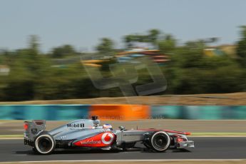 World © Octane Photographic Ltd. F1 Hungarian GP - Hungaroring, Saturday 27th July 2013 - Practice 3. Vodafone McLaren Mercedes MP4/28 - Jenson Button. Digital Ref : 0763lw1d0831